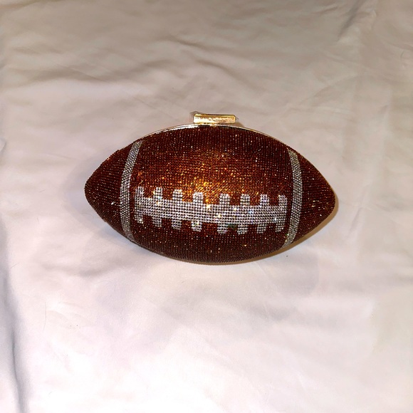 CALEESA Handbags - CALERSA CRYSTAL FOOTBALL PURSE/CLUTCH